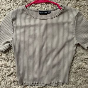 Pretty little thing basic ripped cropped top